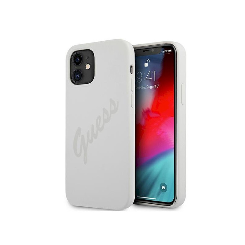 Guess GUHCP12SLSVSCR Script Vintage Hardcase for iPhone 12 mini 5,4" / cream