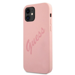 Guess GUHCP12SLSVSPI Script Vintage Hardcase for iPhone 12 mini 5,4" / pink