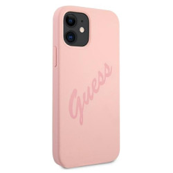 Guess GUHCP12SLSVSPI Script Vintage Hardcase for iPhone 12 mini 5,4" / pink