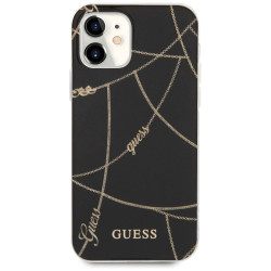 Guess GUHCP12SPCUCHBK Gold Chain Collection Hardcase for iPhone 12 mini 5,4" / black