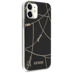 Guess GUHCP12SPCUCHBK Gold Chain Collection Hardcase for iPhone 12 mini 5,4" / black