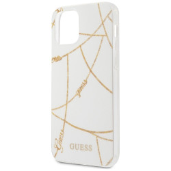 Guess GUHCP12SPCUCHWH Gold Chain Collection Hardcase for iPhone 12 mini 5,4" / white