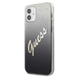 Guess GUHCP12SPCUGLSBK Glitter Gradient Script Hardcase for iPhone 12 mini 5,4" / black