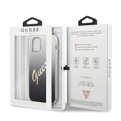 Guess GUHCP12SPCUGLSBK Glitter Gradient Script Hardcase for iPhone 12 mini 5,4" / black