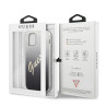 Guess GUHCP12SPCUGLSBK Glitter Gradient Script Hardcase for iPhone 12 mini 5,4" / black
