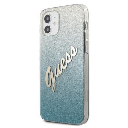Guess GUHCP12SPCUGLSBL Glitter Gradient Script Hardcase for iPhone 12 mini 5,4" / blue