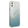 Guess GUHCP12SPCUGLSBL Glitter Gradient Script Hardcase for iPhone 12 mini 5,4" / blue