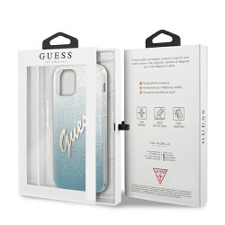 Guess GUHCP12SPCUGLSBL Glitter Gradient Script Hardcase for iPhone 12 mini 5,4" / blue