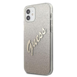 Guess GUHCP12SPCUGLSGO Glitter Gradient Script Hardcase for iPhone 12 mini 5,4" / gold