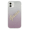 Guess GUHCP12SPCUGLSPI Glitter Gradient Script Hardcase for iPhone 12 mini 5,4" / pink
