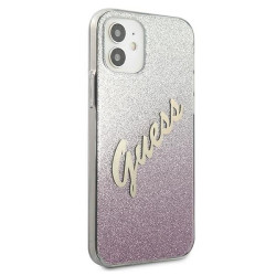 Guess GUHCP12SPCUGLSPI Glitter Gradient Script Hardcase for iPhone 12 mini 5,4" / pink