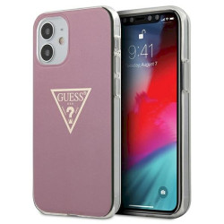 Guess GUHCP12SPCUMPTPI Metallic Collection Hardcase for iPhone 12 mini 5,4" / pink