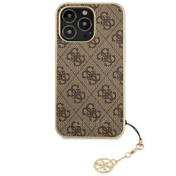 Guess GUHCP13LGF4GBR Hardcase 4G Charms Collection for iPhone 13 Pro / 13 6,1" / brown