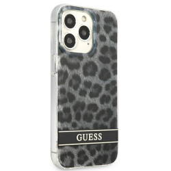 Guess GUHCP13LHSLEOK Hardcase Leopard for iPhone 13 Pro / 13 6,1" / grey