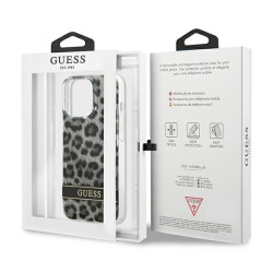 Guess GUHCP13LHSLEOK Hardcase Leopard for iPhone 13 Pro / 13 6,1" / grey