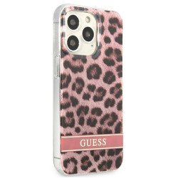 Guess GUHCP13LHSLEOP Hardcase Leopard for iPhone 13 Pro / 13 6,1" / pink