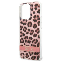 Guess GUHCP13LHSLEOP Hardcase Leopard for iPhone 13 Pro / 13 6,1" / pink