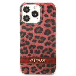 Guess GUHCP13LHSLEOR Hardcase Leopard for iPhone 13 Pro / 13 6,1" / red