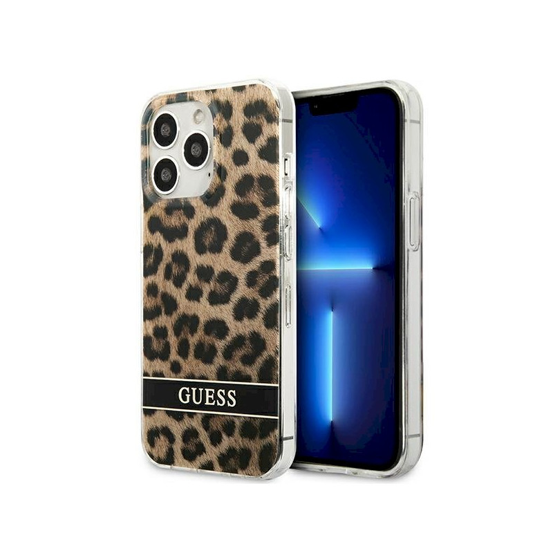 Guess GUHCP13LHSLEOW Hardcase Leopard for iPhone 13 Pro / 13 6,1" / brown