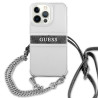 Guess GUHCP13LKC4GBSI Hardcase 4G for iPhone 13 Pro / 13 6,1" / transparent grey strap silver chain