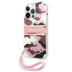 Guess GUHCP13LKCABPI Camo Strap Collection Hardcase for iPhone 13 Pro / 13 6,1" / pink