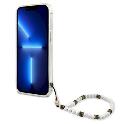 Guess GUHCP13LKPSWH Hardcase for iPhone 13 Pro / 13 6,1" / Transparent White Pearl