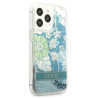 Guess GUHCP13LLFLSN Flower Liquid Glitter Hardcase for iPhone 13 Pro / 13 6,1" / green