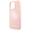 Guess GUHCP13LLS4GWPI Silicone 4G Logo Hard Case for iPhone 13 Pro / 13 6,1" / pink