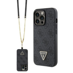 Guess GUHCP13LP4TDSCPK Crossbody 4G Metal Logo Hardcase for iPhone 13 Pro / 13 6.1" / black