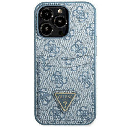 Guess GUHCP13LP4TPB Hardcase 4G Triangle Logo Cardslot for iPhone 13 Pro / 13 6,1" / blue