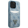 Guess GUHCP13LP4TPB Hardcase 4G Triangle Logo Cardslot for iPhone 13 Pro / 13 6,1" / blue