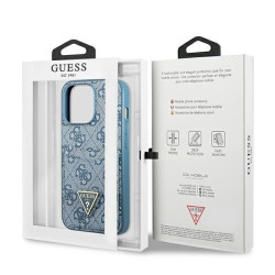 Guess GUHCP13LP4TPB Hardcase 4G Triangle Logo Cardslot for iPhone 13 Pro / 13 6,1" / blue