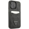 Guess GUHCP13LP4TPK Hardcase 4G Triangle Logo Cardslot for iPhone 13 Pro / 13 6,1" / black