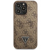 Guess GUHCP13LP4TPW Hardcase 4G Triangle Logo Cardslot for iPhone 13 Pro / 13 6,1" / brown
