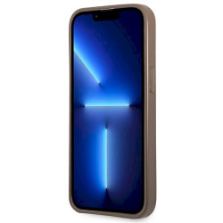 Guess GUHCP13LP4TPW Hardcase 4G Triangle Logo Cardslot for iPhone 13 Pro / 13 6,1" / brown