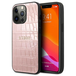 Guess GUHCP13LPCRBPI Croco Strap Collection for iPhone 13 Pro / 13 6,1" / pink