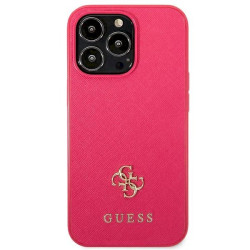Guess GUHCP13LPS4MF Hardcase Saffiano 4G Small Metal Logo for iPhone 13 Pro / 13 6,1" / pink