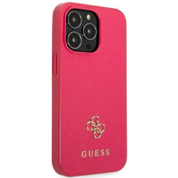 Guess GUHCP13LPS4MF Hardcase Saffiano 4G Small Metal Logo for iPhone 13 Pro / 13 6,1" / pink