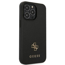 Guess GUHCP13LPS4MK Hardcase Saffiano 4G Small Metal Logo for iPhone 13 Pro / 13 6,1" / black