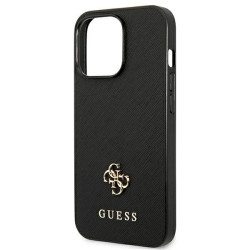 Guess GUHCP13LPS4MK Hardcase Saffiano 4G Small Metal Logo for iPhone 13 Pro / 13 6,1" / black
