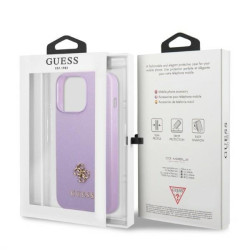 Guess GUHCP13LPS4MU Hardcase Saffiano 4G Small Metal Logo for iPhone 13 Pro / 13 6,1" / purple