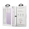 Guess GUHCP13LPSASBPU Saffiano Hot Stamp & Metal Logo for iPhone 13 Pro / 13 6,1" / purple