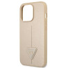 Guess GUHCP13LPSATLE Saffiano Triangle Logo Hardcase for iPhone 13 Pro / 13 6,1" / beige