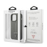 Guess GUHCP13LPSATLG Saffiano Triangle Logo Hardcase for iPhone 13 Pro / 13 6,1" / silver