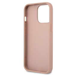 Guess GUHCP13LPSATLP Saffiano Triangle Logo Hardcase for iPhone 13 Pro / 13 6,1" / pink