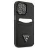 Guess GUHCP13LPSATPK Hardcase Saffiano Triangle Logo Cardslot for iPhone 13 Pro / 13 6,1" / black
