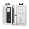 Guess GUHCP13LPSATPK Hardcase Saffiano Triangle Logo Cardslot for iPhone 13 Pro / 13 6,1" / black