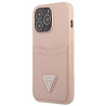 Guess GUHCP13LPSATPP Hardcase Saffiano Triangle Logo Cardslot for iPhone 13 Pro / 13 6,1" / pink