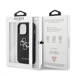 Guess GUHCP13LSA4GSBK Saffiano 4G Metal Logo Hardcase for iPhone 13 Pro/13 6,1" / black