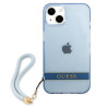Guess GUHCP13MHTSGSB Hardcase Translucent Strap for iPhone 13/14/15 6.1" / blue